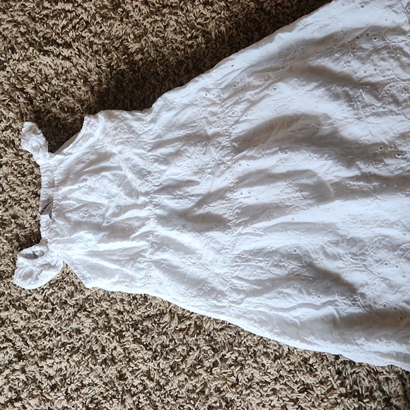 OLD NAVY girls long white dress size 5 (XS) with ruffle shoulder straps - Picture 6 of 6